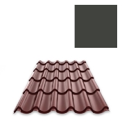 Металлочерепица Ruukki Elite Pural Matt 0.5 темно-серая Rr 23